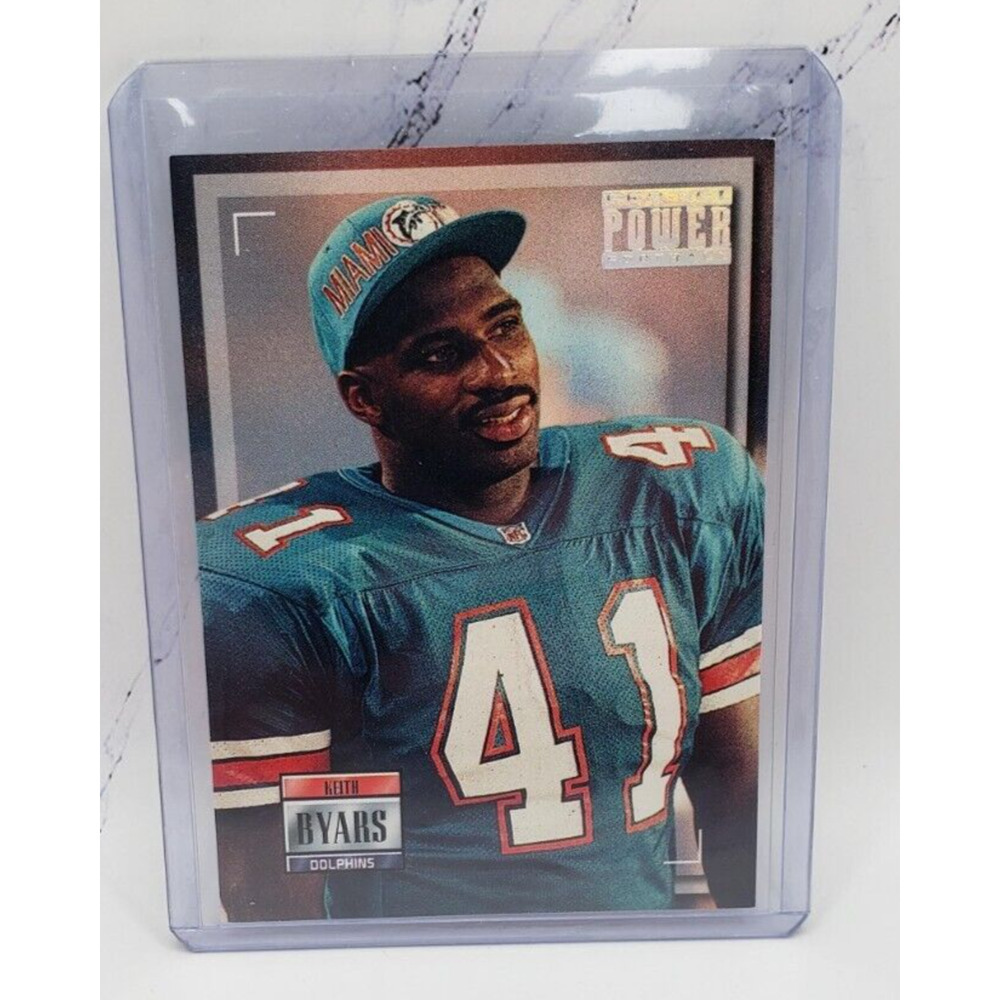 1993 Pro Set Power Keith Byars #41UD Miami Dolphins Silver